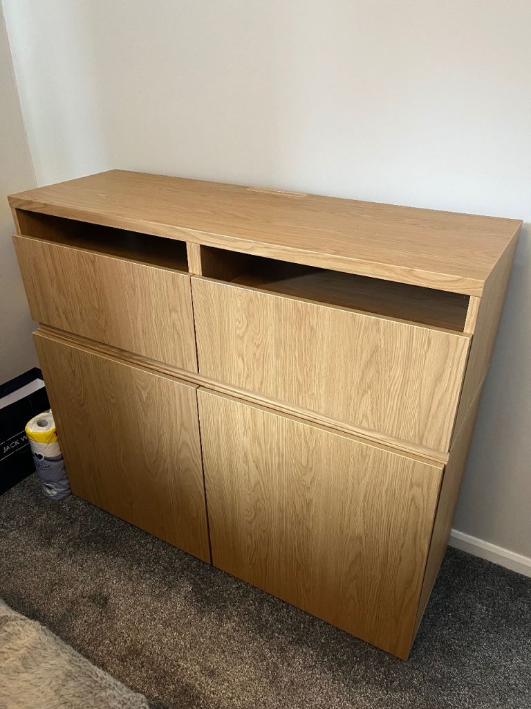 IKEA BESTA Tv Bench oak effect
