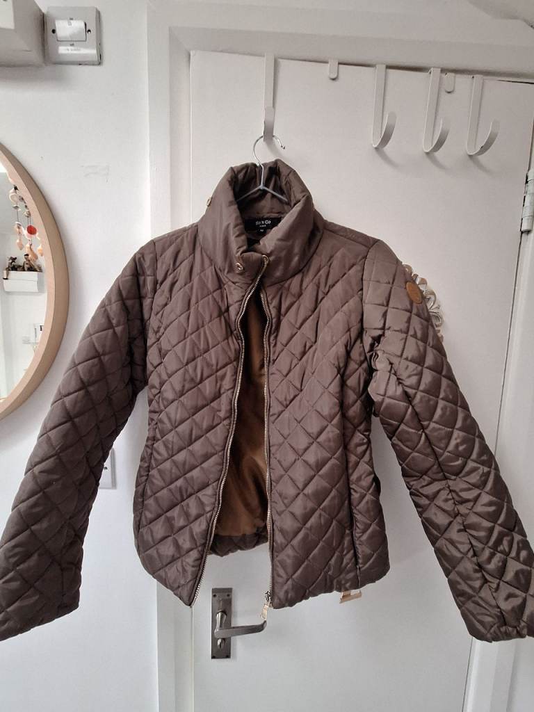 image for Quilted Brown Jacket (Paris Designer Jacket - Small)