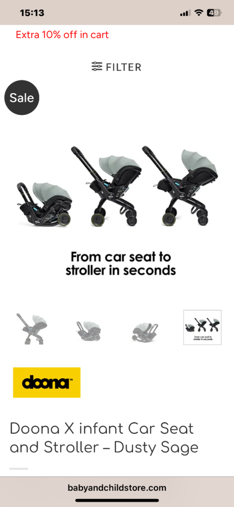Donna x car seat to stroller