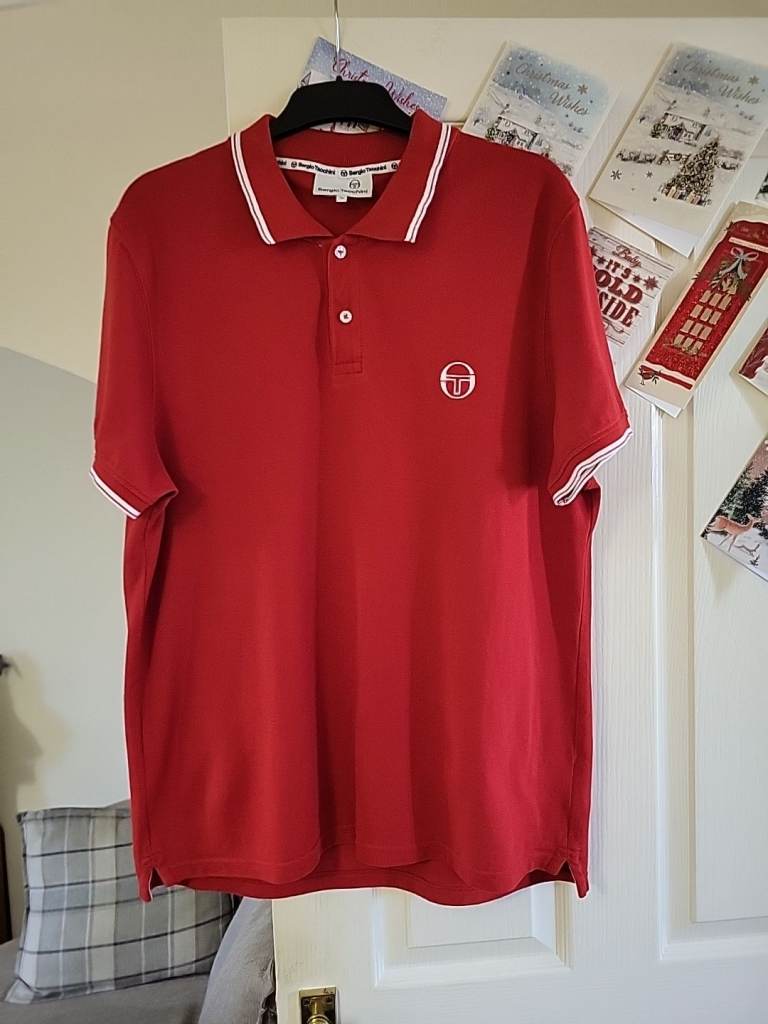 Sergio tacchini polo shirt XL red