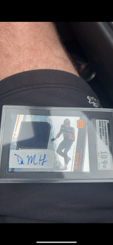 DK Metcalf Autographed Patch Card - Graded 10