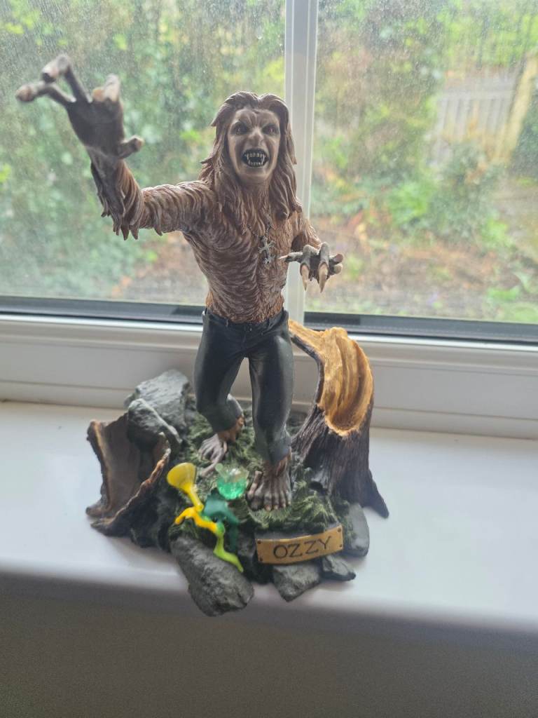 Ozzy Osbourne Bark at the moon werewolf statue 