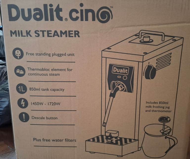Large Dualit Cino Milk Steamer and accessories 
