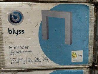 White Micro Marble Fire Surround