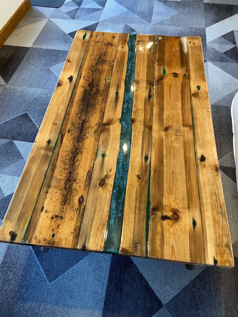 Resin coffee table handmade