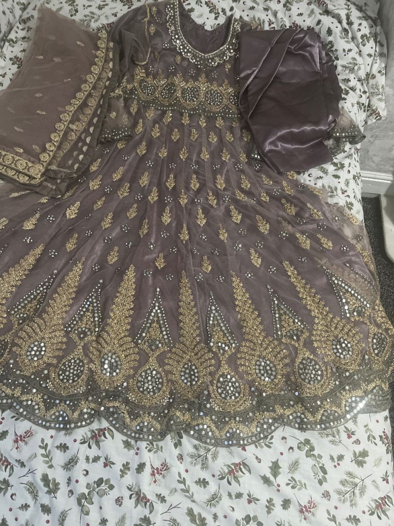 Asian party/wedding maxi dress size-m