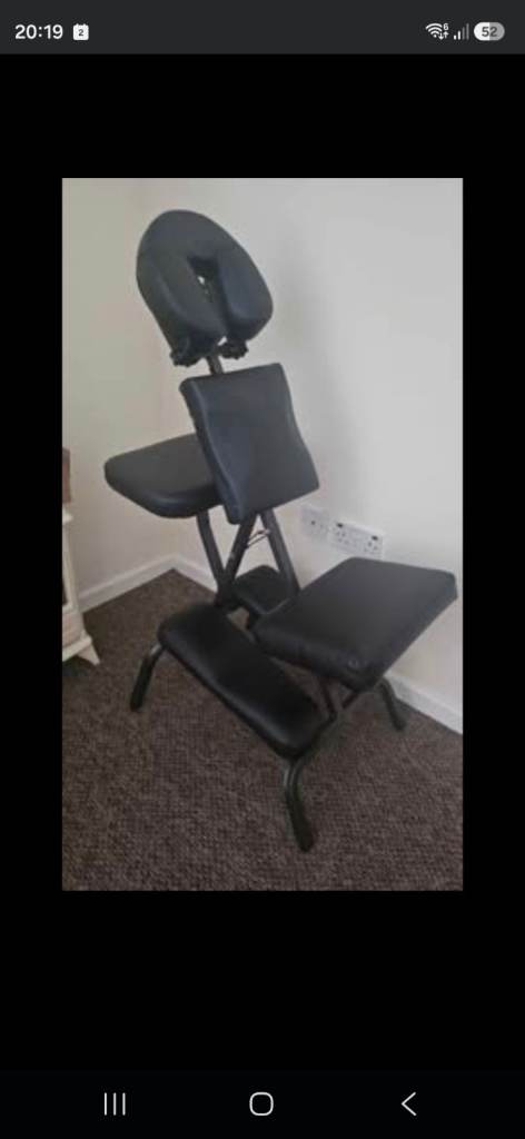 Black Portable Massage Chair – Good Condition