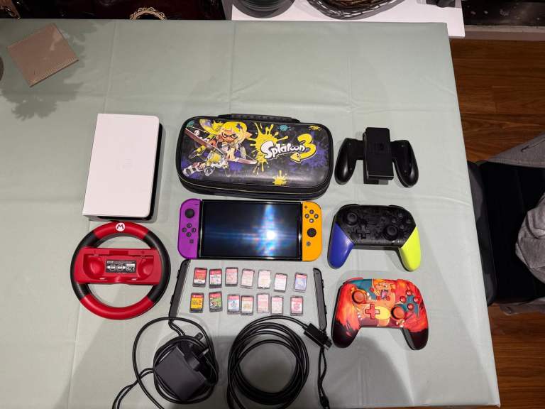 Nintendo Switch oled with screen protector bundle