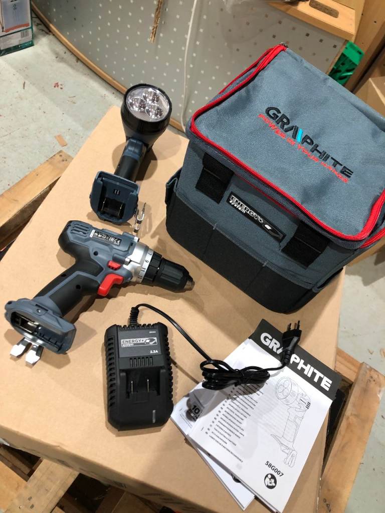 Graphite 18V Cordless Drill Starter Kit - Unused