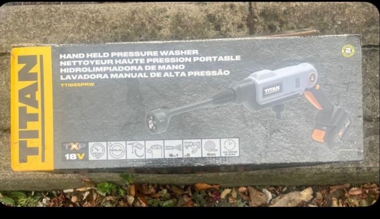 TITAN TTI855PRW 22BAR 18V Cordless Hand-Held Pressure Washer