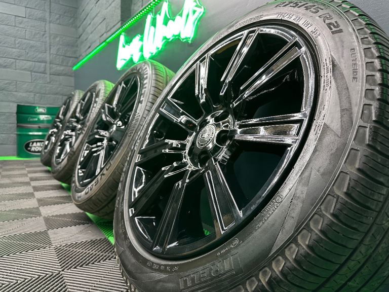 Genuine 21 inch Range Rover Sport Discovery gloss black Alloy Wheels style 9001’s & tyres!