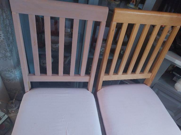 2 Wooden Dining Chairs 