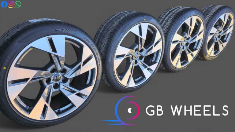 Genuine Audi Trapezoid 20" Alloy Wheels NEW PIRELLI A4 A5 S5 S5 A6 A7 A8 