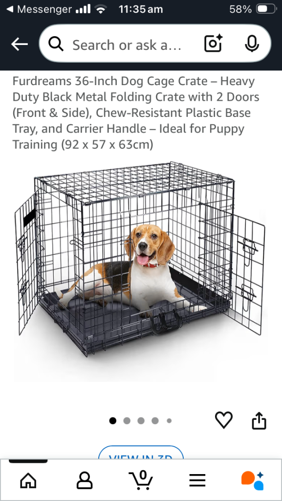 Large dog crate