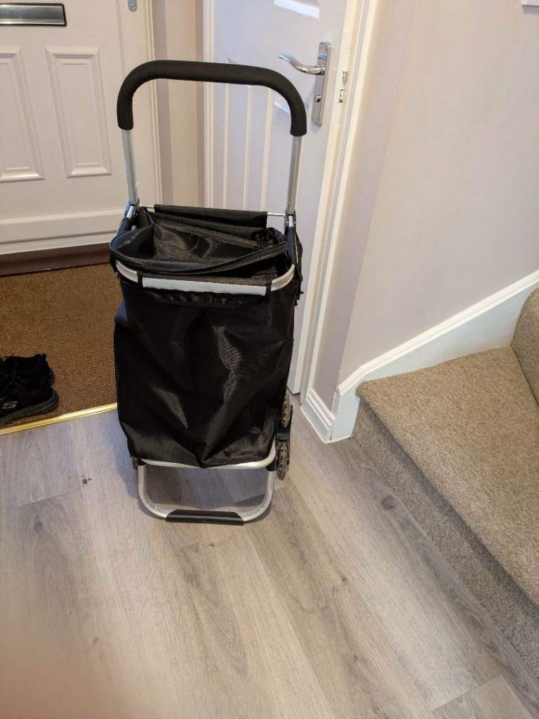 Black Shopping Trolley - As Good As New Condition
