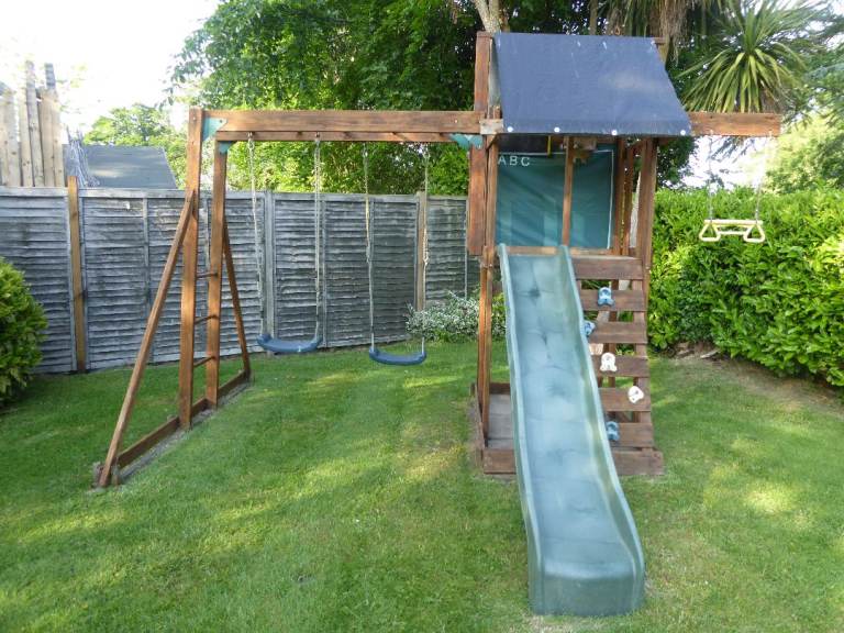 Childs outdoor swings and slide for toddler to approx 8 years