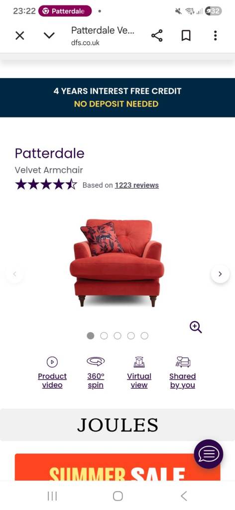 Joules armchair