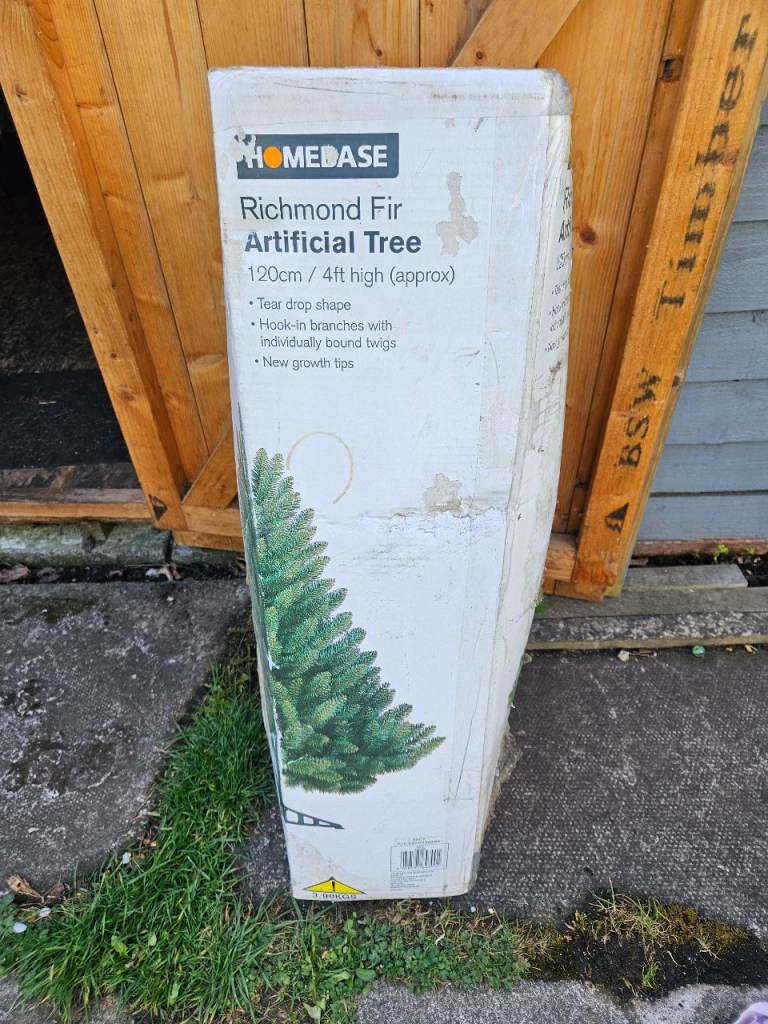 Small artificial Christmas tree