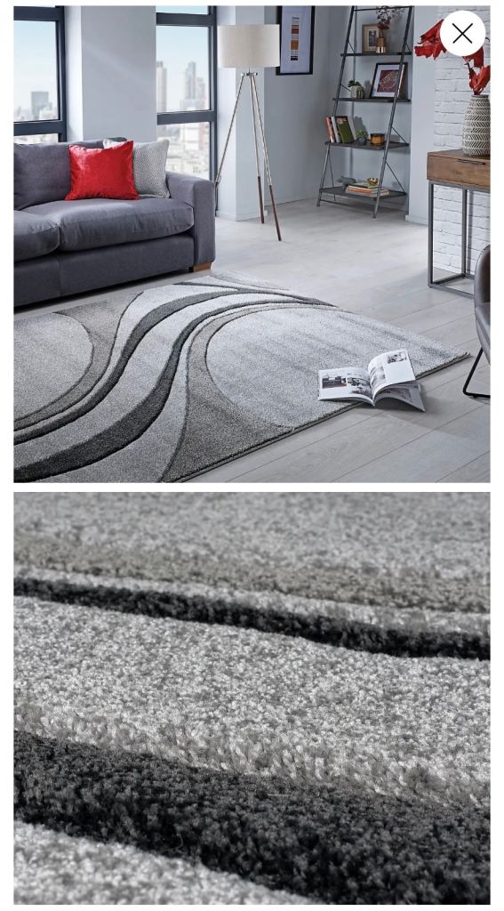 Dunelm Grey Design Rug 