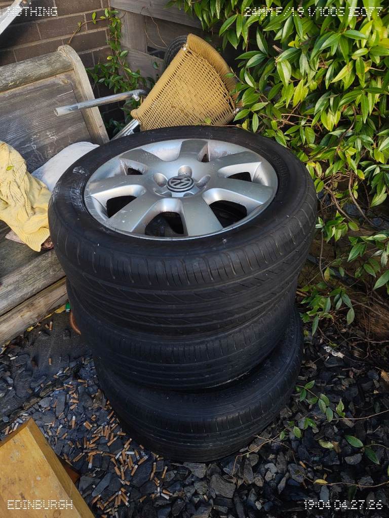 Volkswagen 16" Alloy Wheels with Nearly New Tyres – Set of 4 – 205/55ZR16