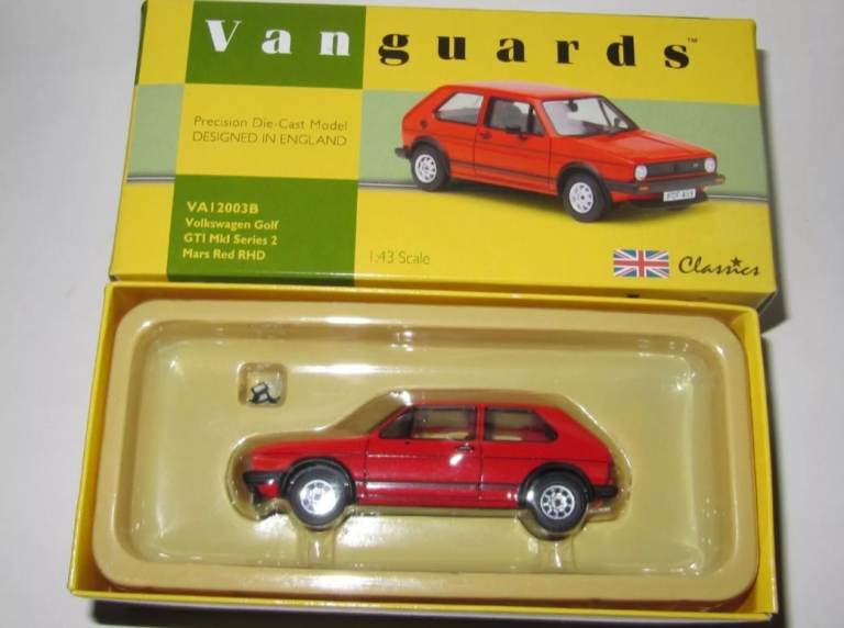 CORGI VANGUARDS - VW VOLKSWAGEN GOLF GTI MKI - MARS RED RHD - Mint/Perfect MiB