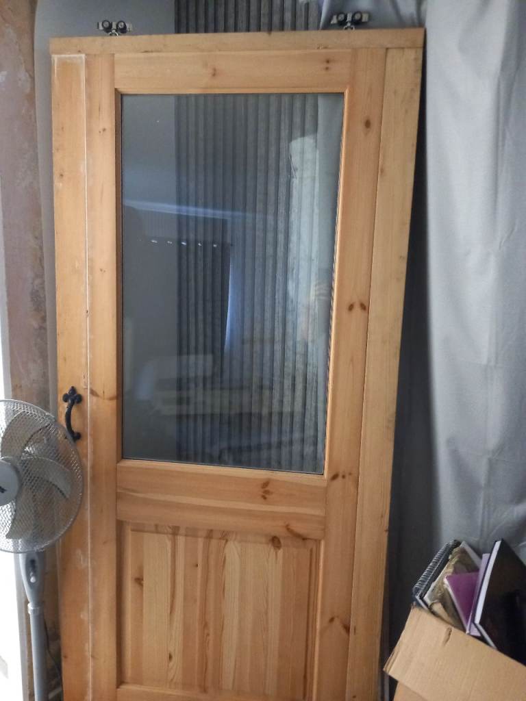 Barn door with Glass Panel 