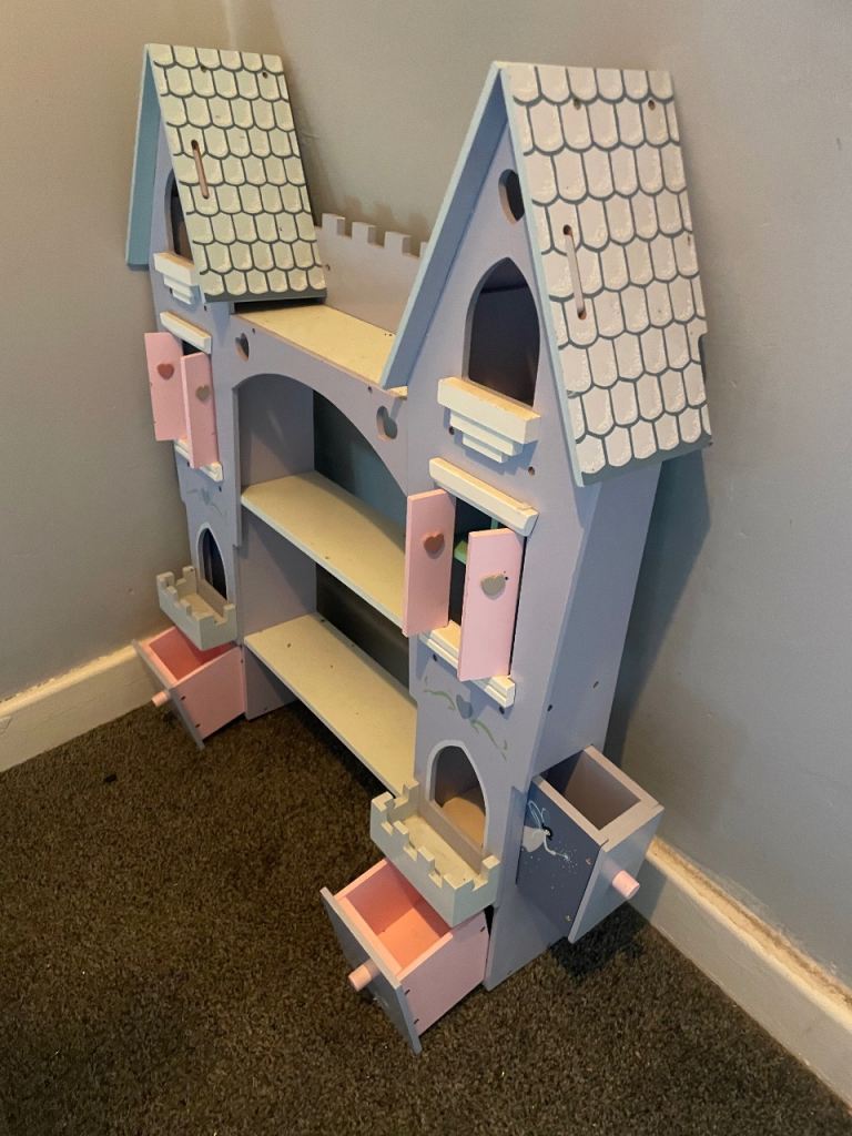 Fairy tower castle shelves shelf drawers kids children 