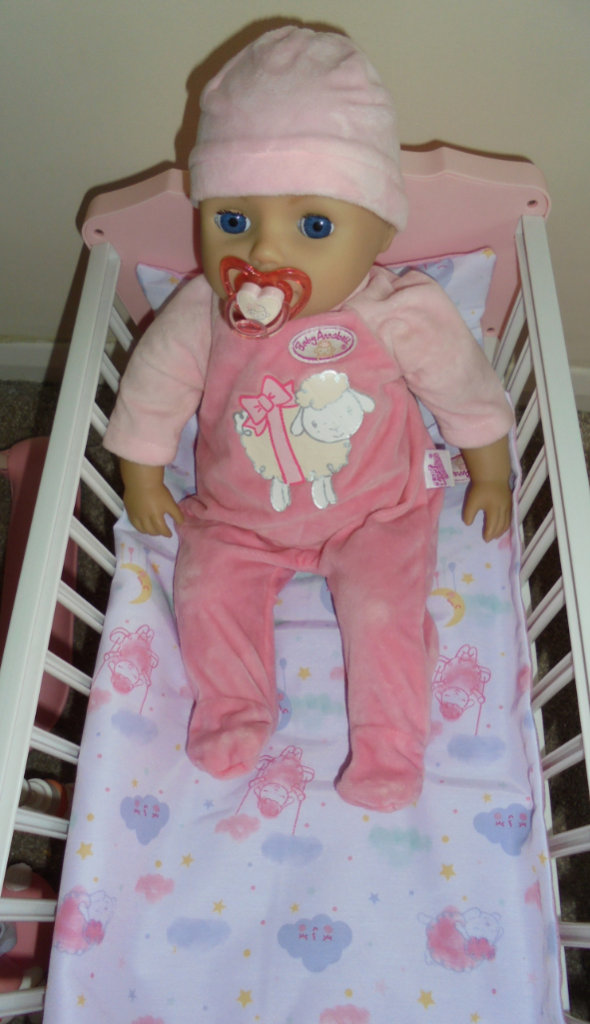 Baby Annabell  Doll, Walker and Lamb Suit  Make great  Present. (COT  SOLD)