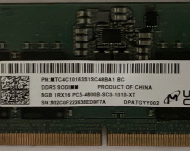 image for  2 x DDR5-4800 8GB (16GB) sodimm laptop memory 