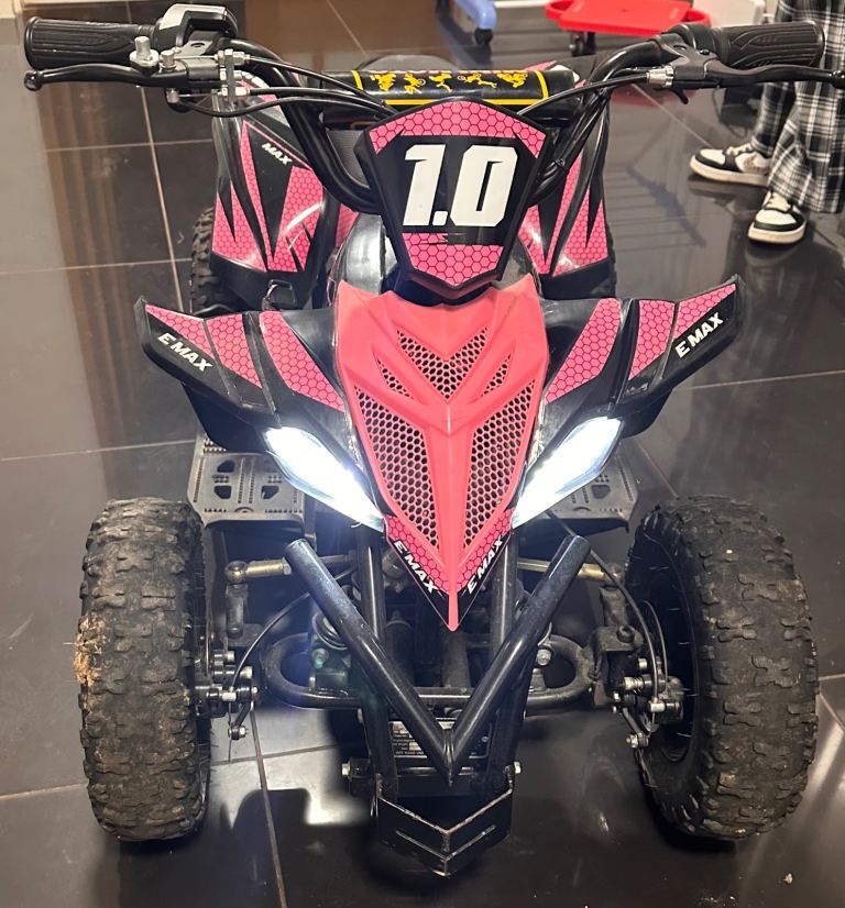 EMAX 1.0 Kids Electric Quad Bike – Pink, Good Condition, £200.00 for Sale