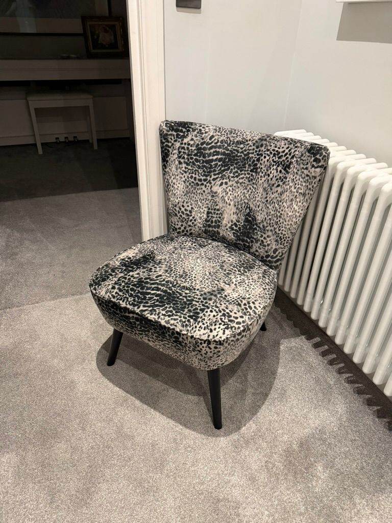 Ella Accent Chair in Velvet Leopard
