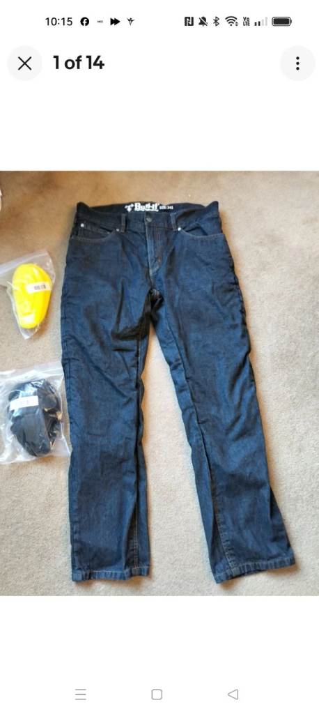 Bull-It Mens SR6 CE Denim Motorcycle Jeans Blue  34" W  Short Leg 31" Inc Armour