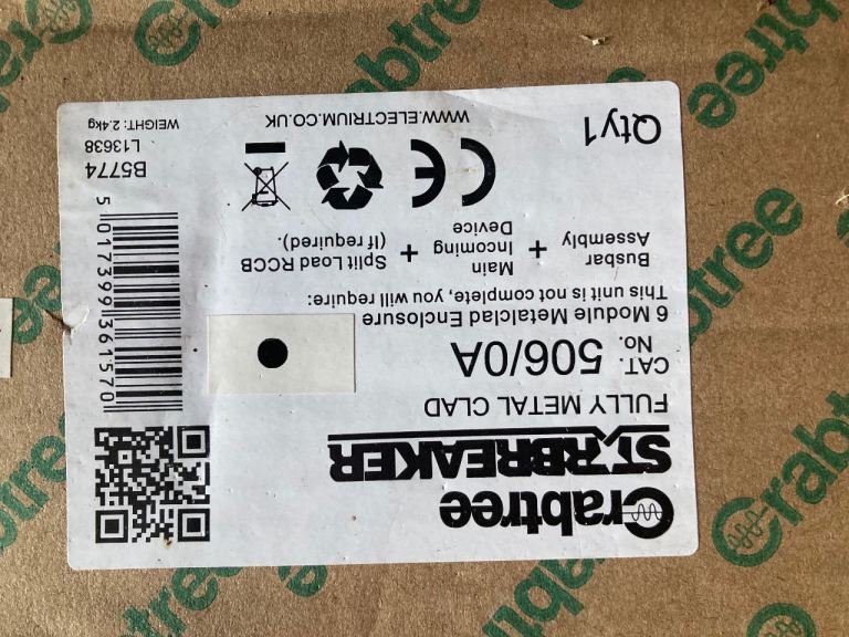 Crabtree Starbreaker 6 Module Metal Clad Enclosure - New
