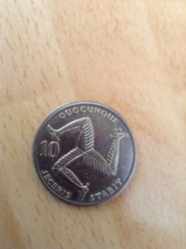 A 1993 Queen Elizabeth 11 Isle of Man 10p Coin