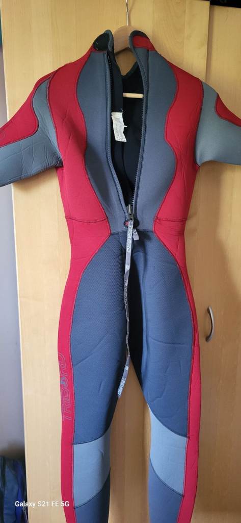 Tribord Wetsuit - Grey/Red - EUR42, USA S/M