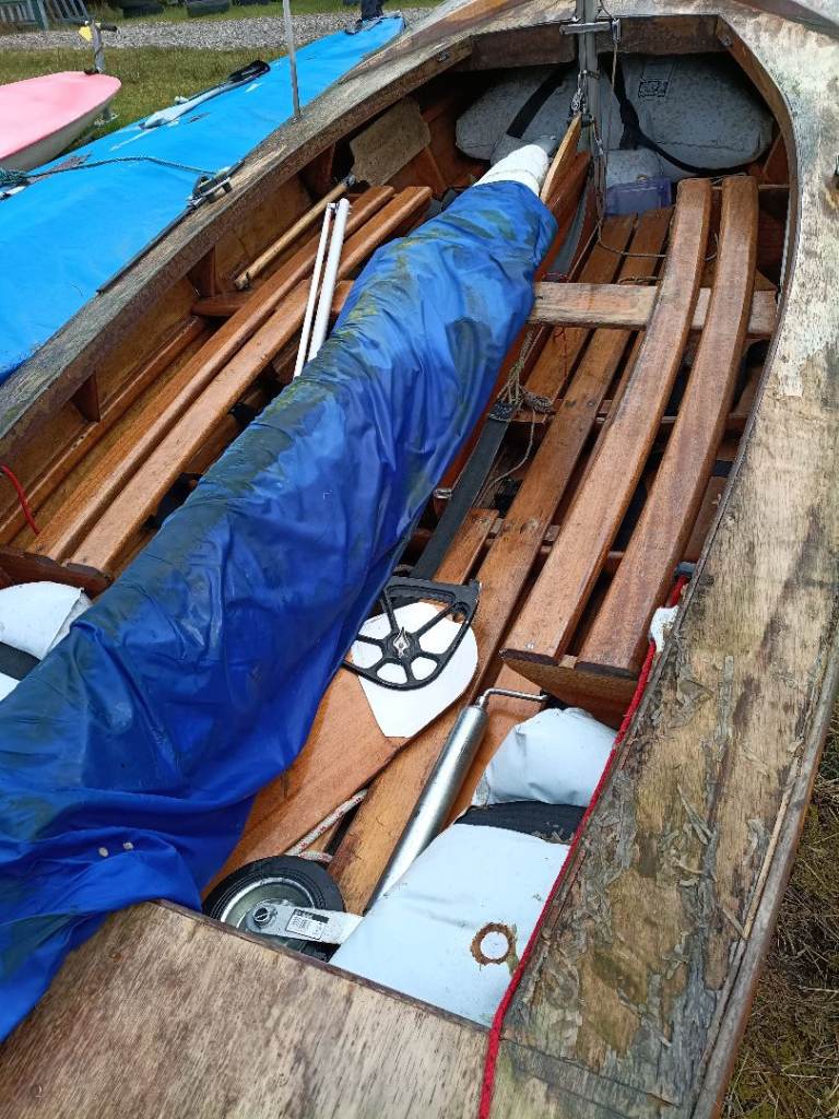 GP14 Sailing Dinghy – Wooden, Fair Condition