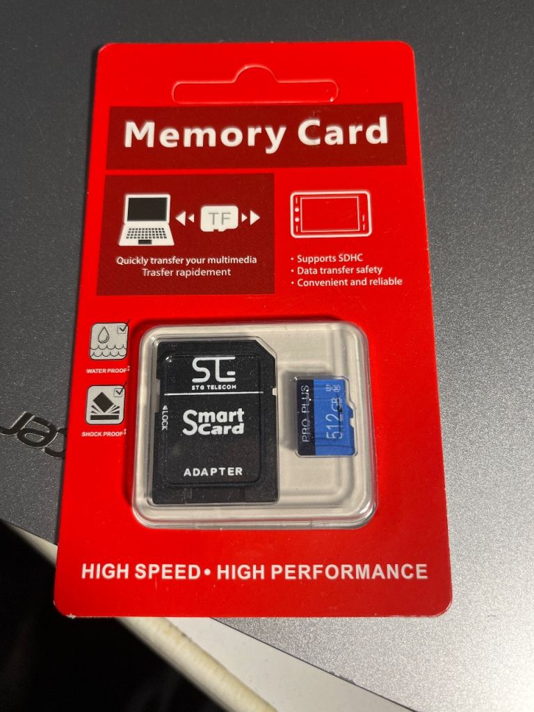 New 512GB Micro SD Memory Card with SD Adapter
