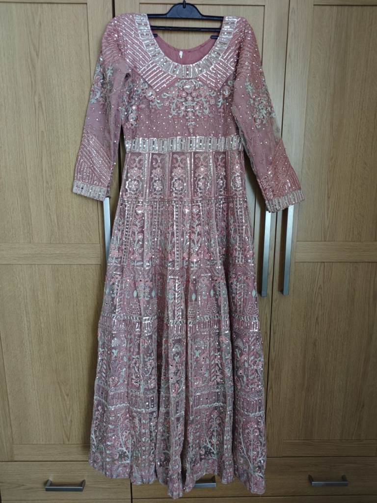 Asian pink party dress 