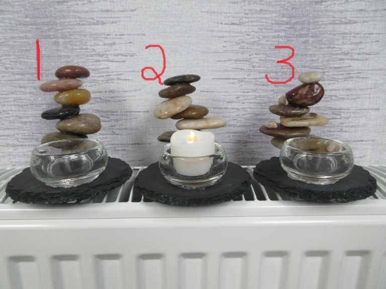 Pebble Tealight Candle Decor £10 EACH BRAND NEW