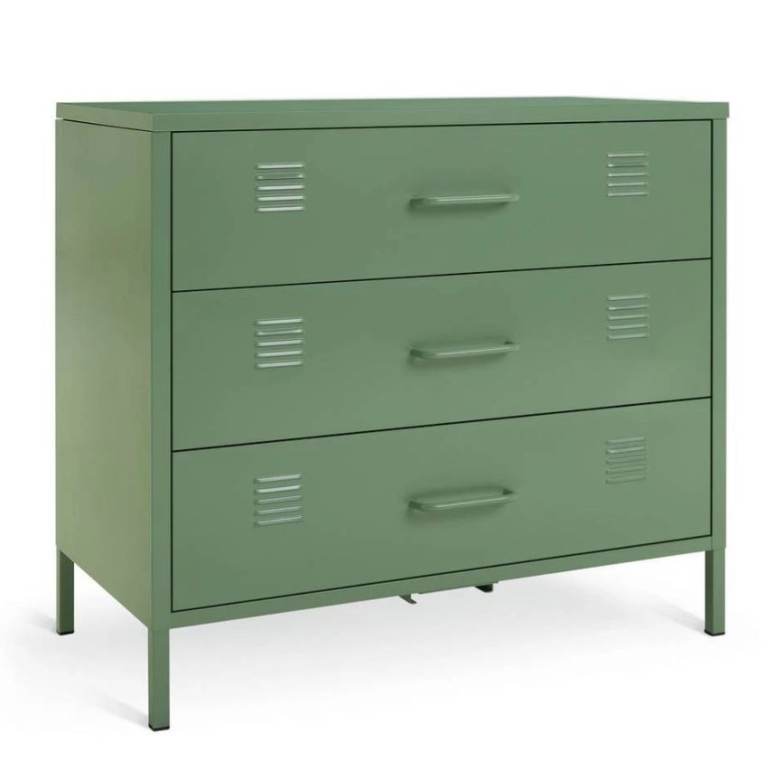 Habitat Stevie 3 Drawer Chest - Green (L-551)