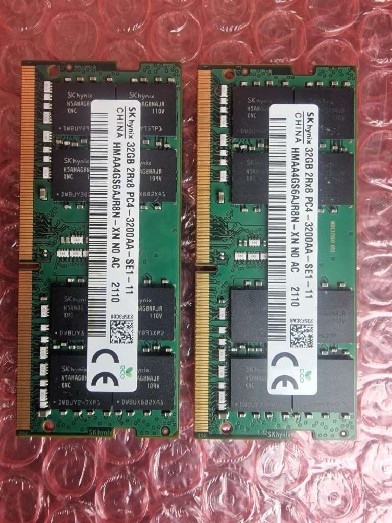 64GB (2X32GB) DDR4 SK HYNIX PC4-3200 Laptop Memory Ram SODIMM MODULES