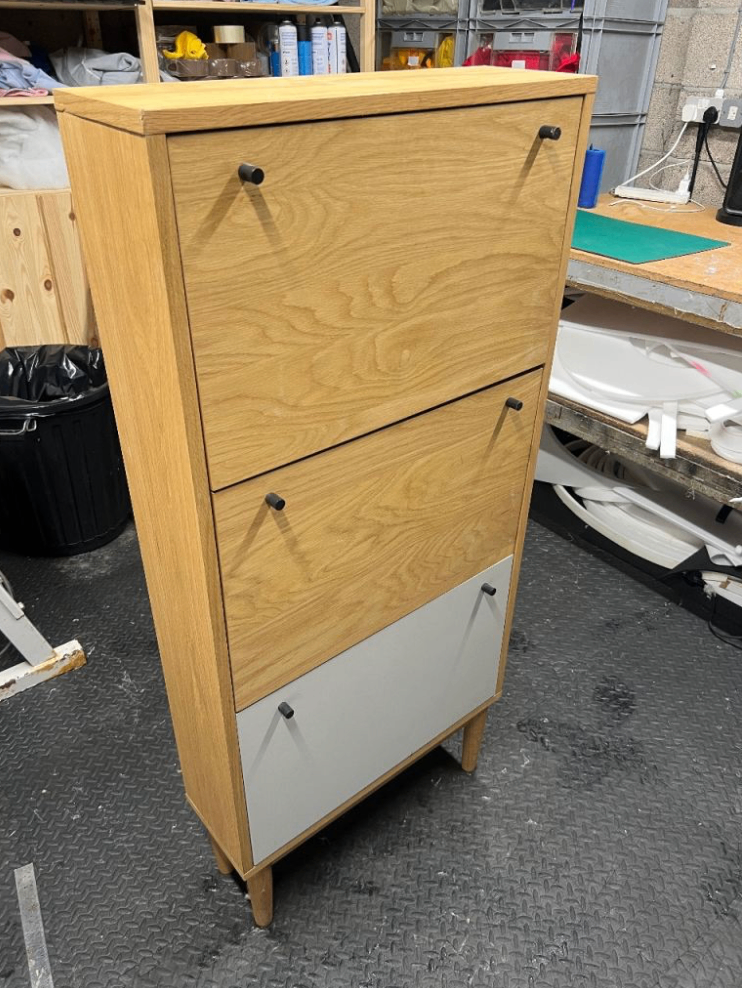 Modern design shoe storage cabinet in very good condition