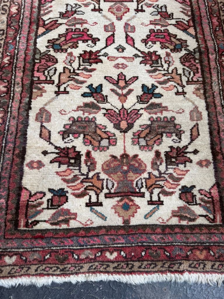 Vintage Persian handmade wool runner.