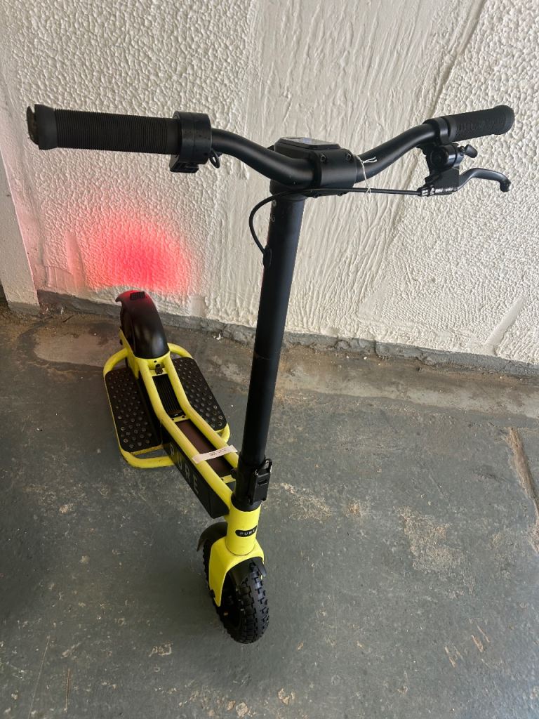 Pure Escape Electric Scooter – Yellow, Good Condition