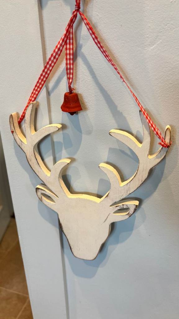Wooden Reindeer Christmas Decorations Wall Hanging
