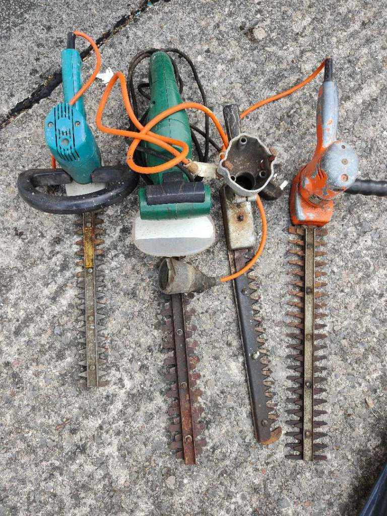 Job Lot of 4 Electric Hedge Trimmers – Fair Condition, Spares or Repair