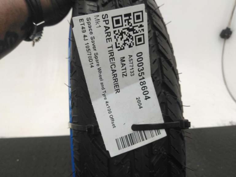 Daewoo Matiz Space Saver Spare Wheel And Tyre 4x100 Offset Et49 4j 105/70d14