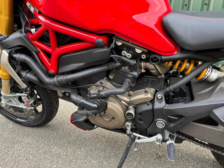 Ducati Monster 1200S White Stripe 2015 Red 23k Full Ducati History Ohlins