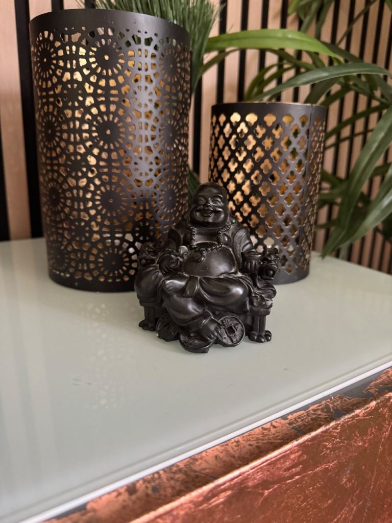 Small Black Buddha Figurine – Good Condition