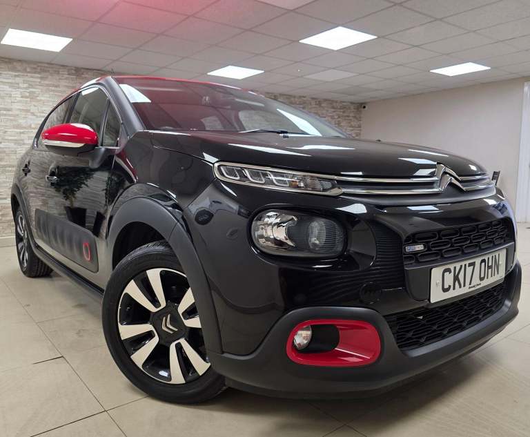 CITROEN C3 1.2 PureTech Flair Black Manual Petrol 2017 WARRANTY 12 MONTHS MOT